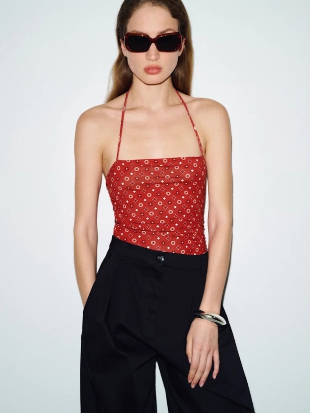 NWT Reformation Joni Knit Top Bandana Print